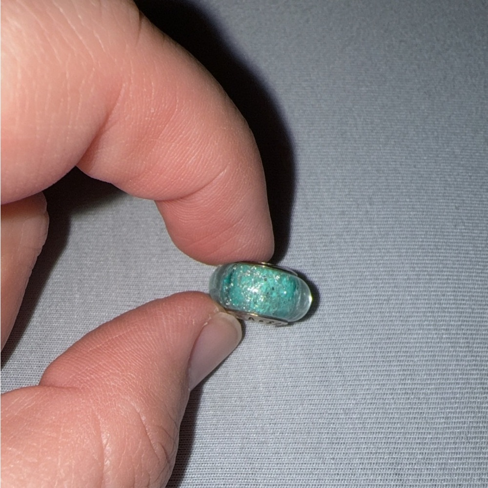 Pandora charms Ariel & sparkly blue murano